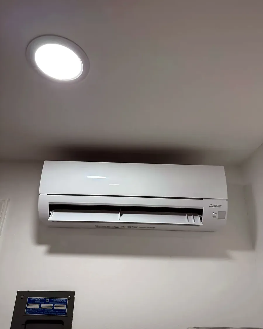 Installed mini split indoor unit in New Orleans home